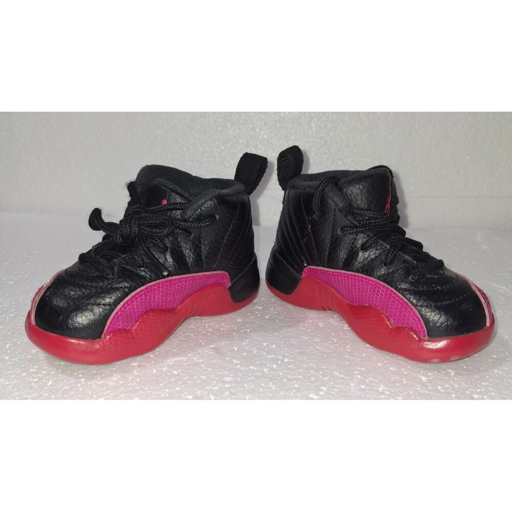Rare Nike Air Jordan XII 12 Retro Black Deadly Pink 819666-026 Toddler Size 5C